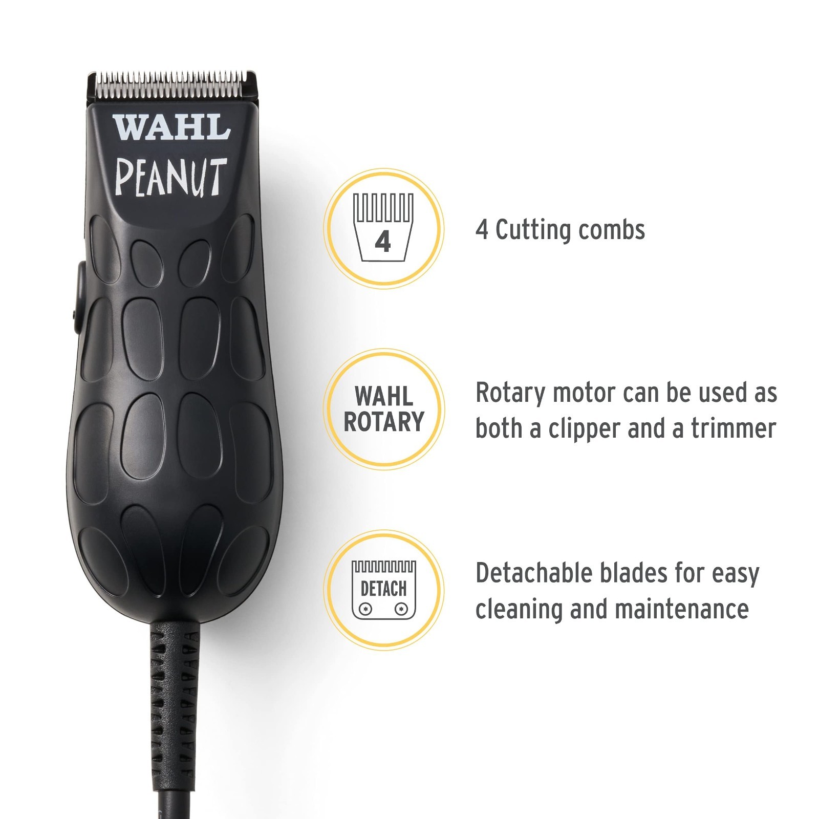 NEW Wahl Professional Peanut Black Hair Clipper Trimmer Haircut Kit 8655-200