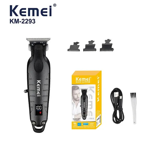 ✅ Mens Hair Trimmer 0mm Zero Gap Cordless Electric Detailer Barber Kemei 2293
