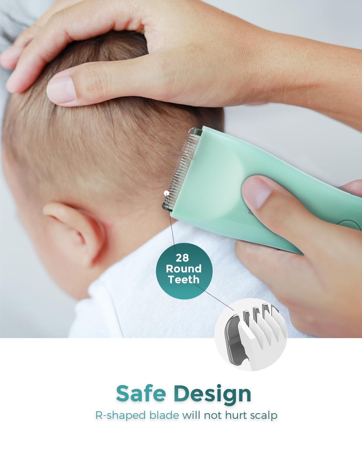Cortapelos Para Bebes, Cortapelos Silencioso Para Ninos, Recargable A Prueba…