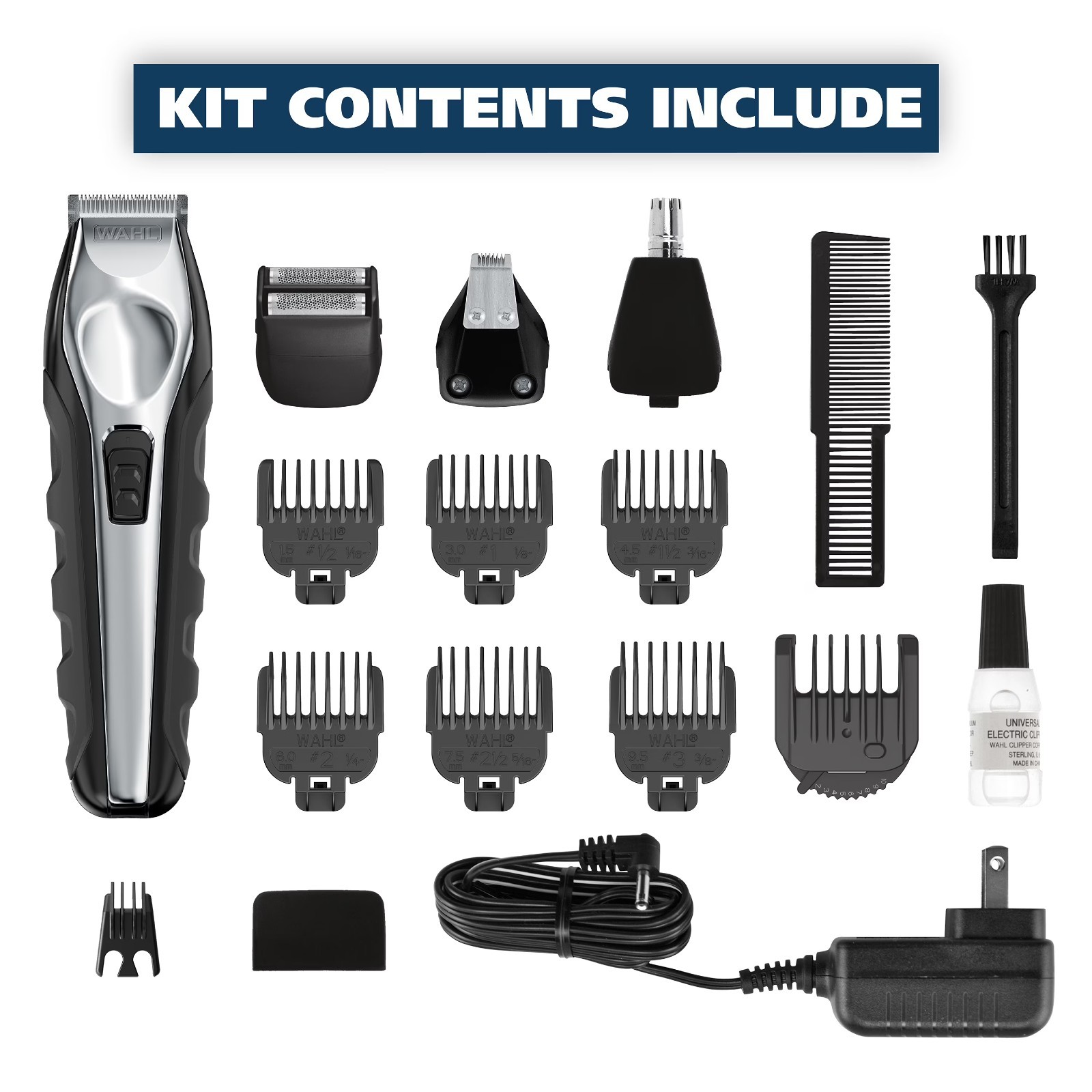 Wahl Lithium All-in-One Beard Trimmer 9888-600 Cordless Grooming Kit Men