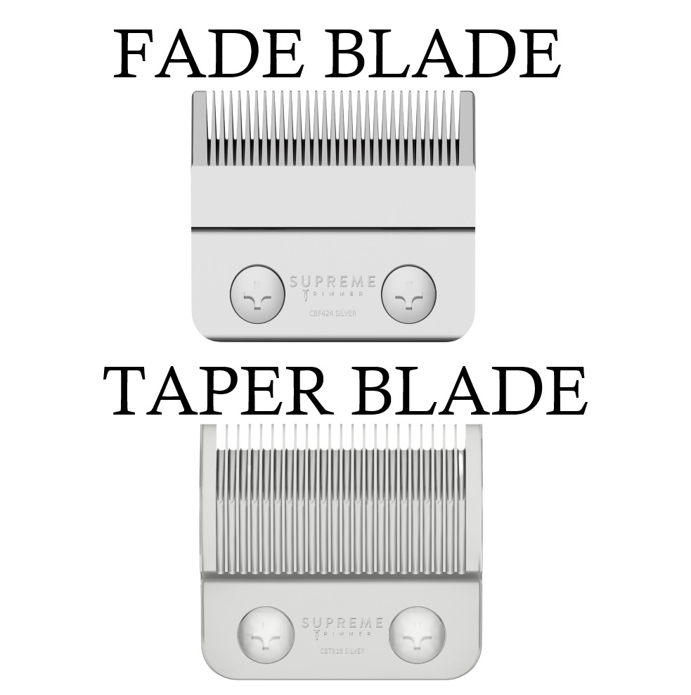 Supreme Trimmer Replacement Taper Blade CBT818 | for Clippers | Ceramic Silver