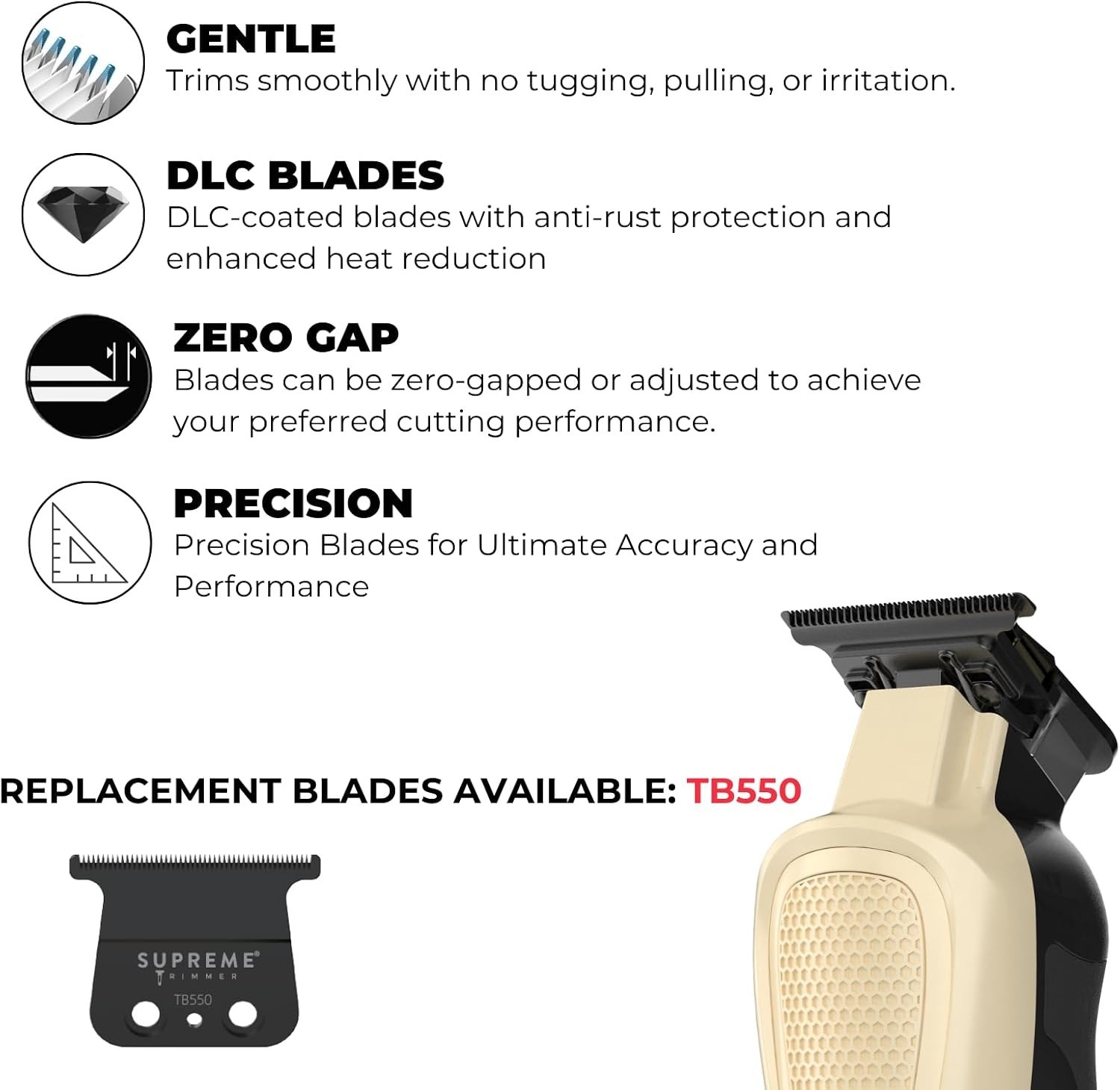 Supreme Trimmer Darkstar82 Metal Barber Trimmer w. Magnetic Vector Motor | ST800