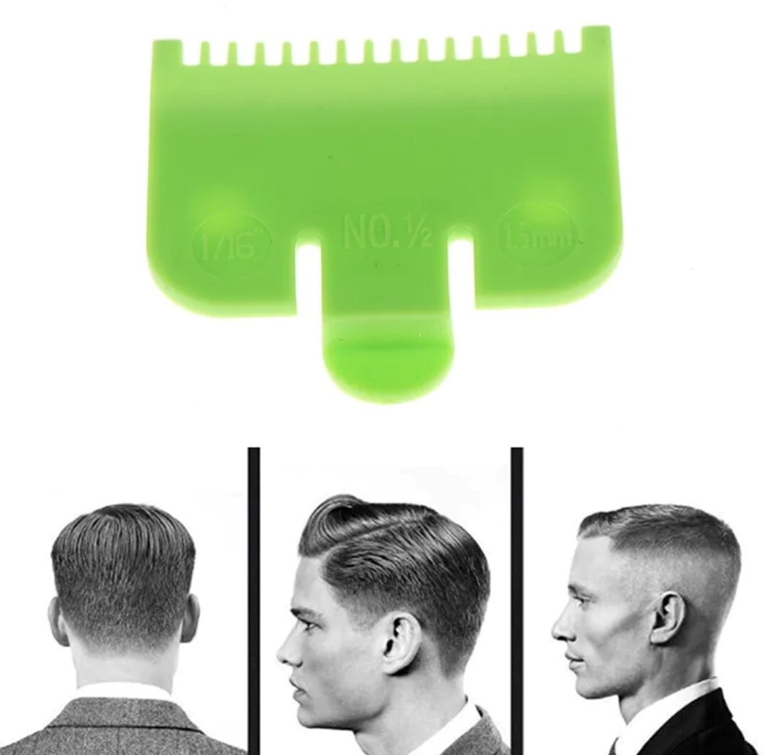 3Pcs 1.5mm Professional Cutting Guide Comb Hair Clipper Cutting Green