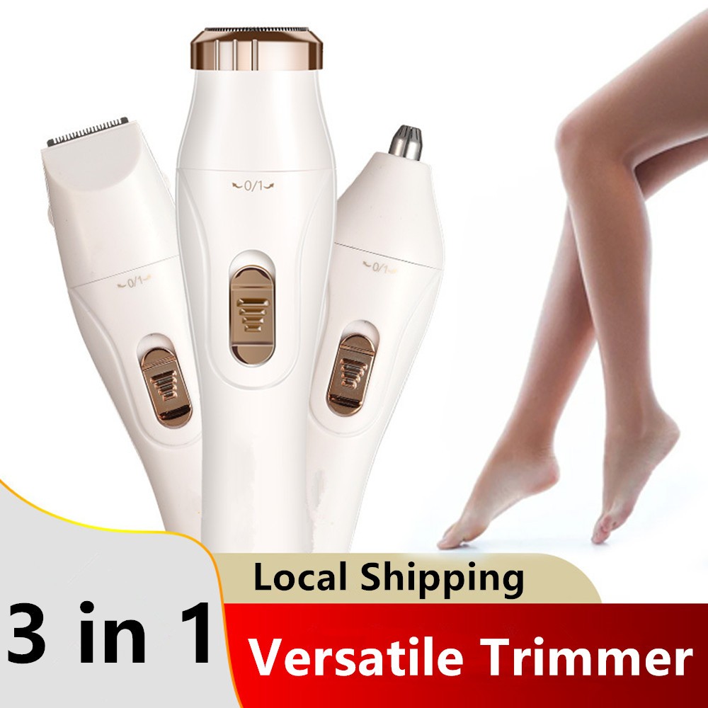 3 in 1 Rechargeable Eyebrow Ear Nose Beard Trimmer Set Hair Clipper Shaver USB