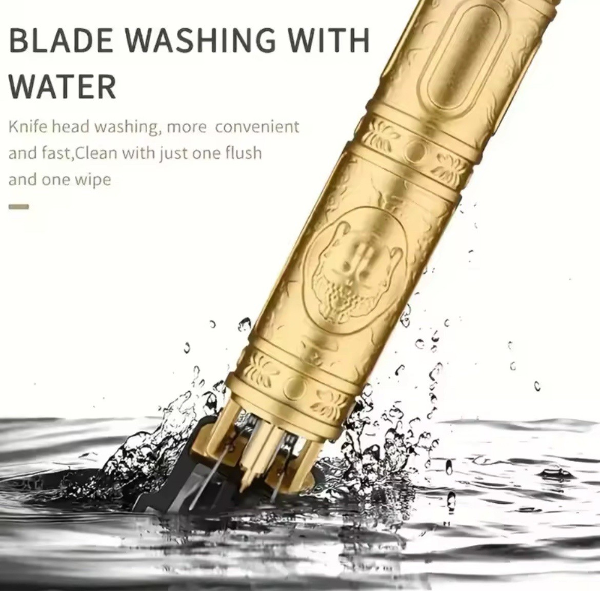 Cordless USB Rechargeable T-Blade Trimmer Hair/Beard Gold Display 1.5-4mm