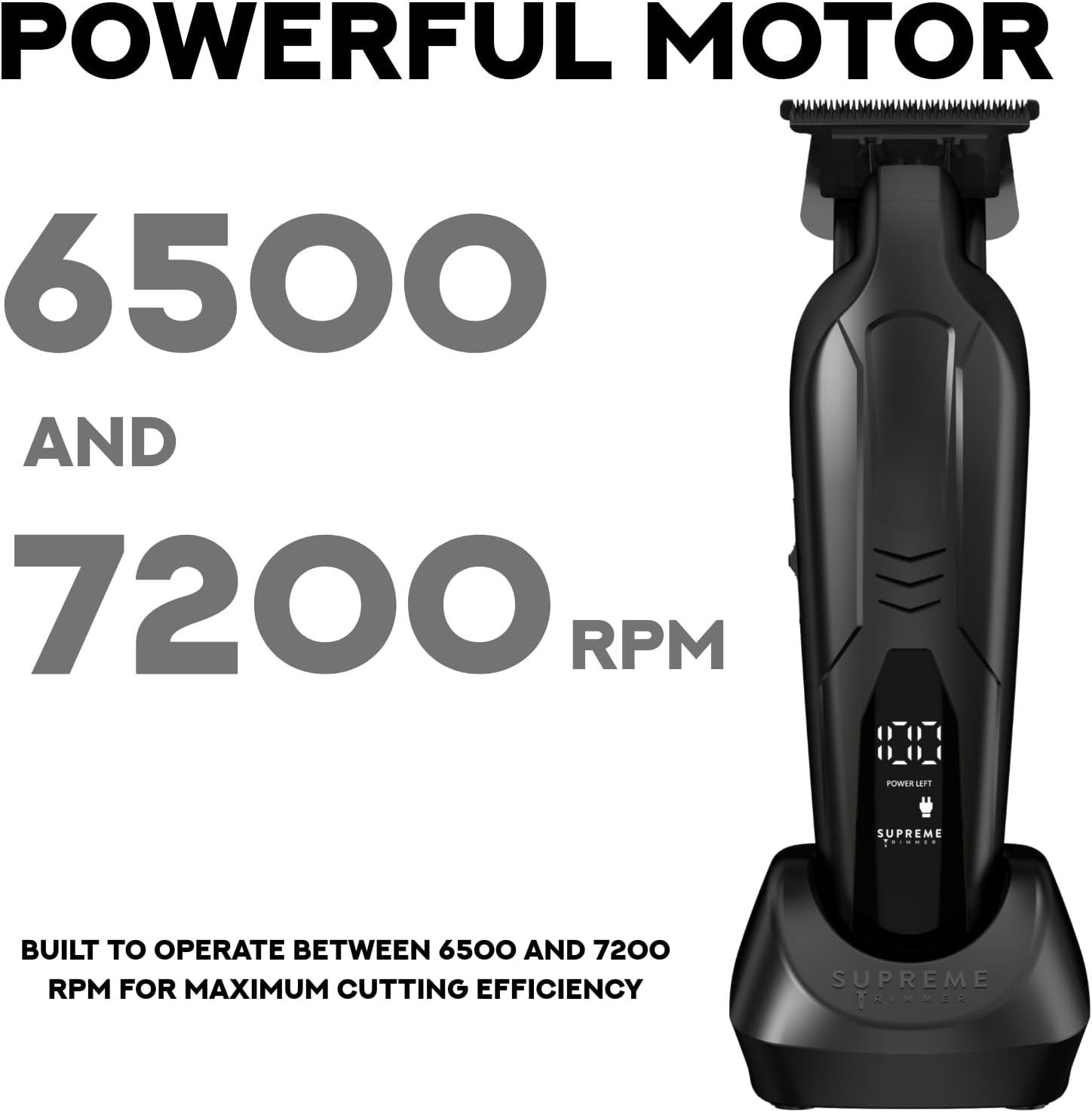 Supreme Vader Lite ST3700 Professional Barber Trimmer – Cordless, 120 Min Runtim