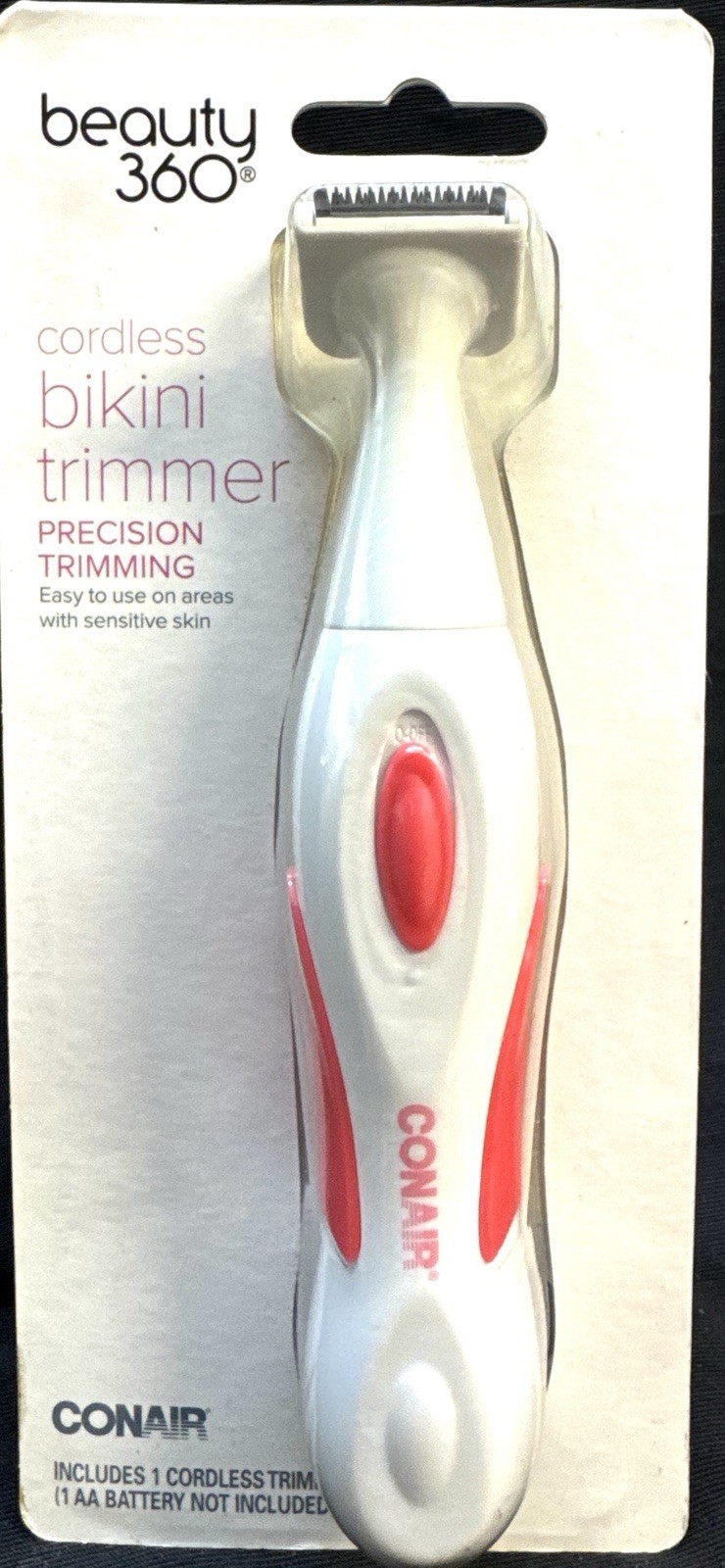 conair beauty 360 cordless bikini trimmer creased packaging
