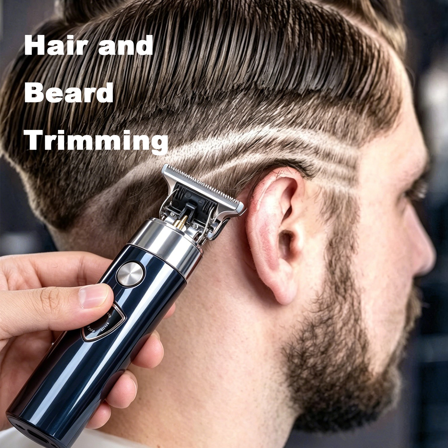 5-in-1 Electric Shaver & Hair Clippers – Cordless T-Blade Beard Trimmer with LED
