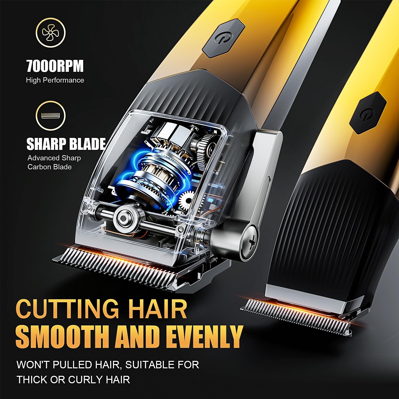 4-in-1 Professional Hair Clippers Set for Men | Beard Trimmer, Rechargeable Shav