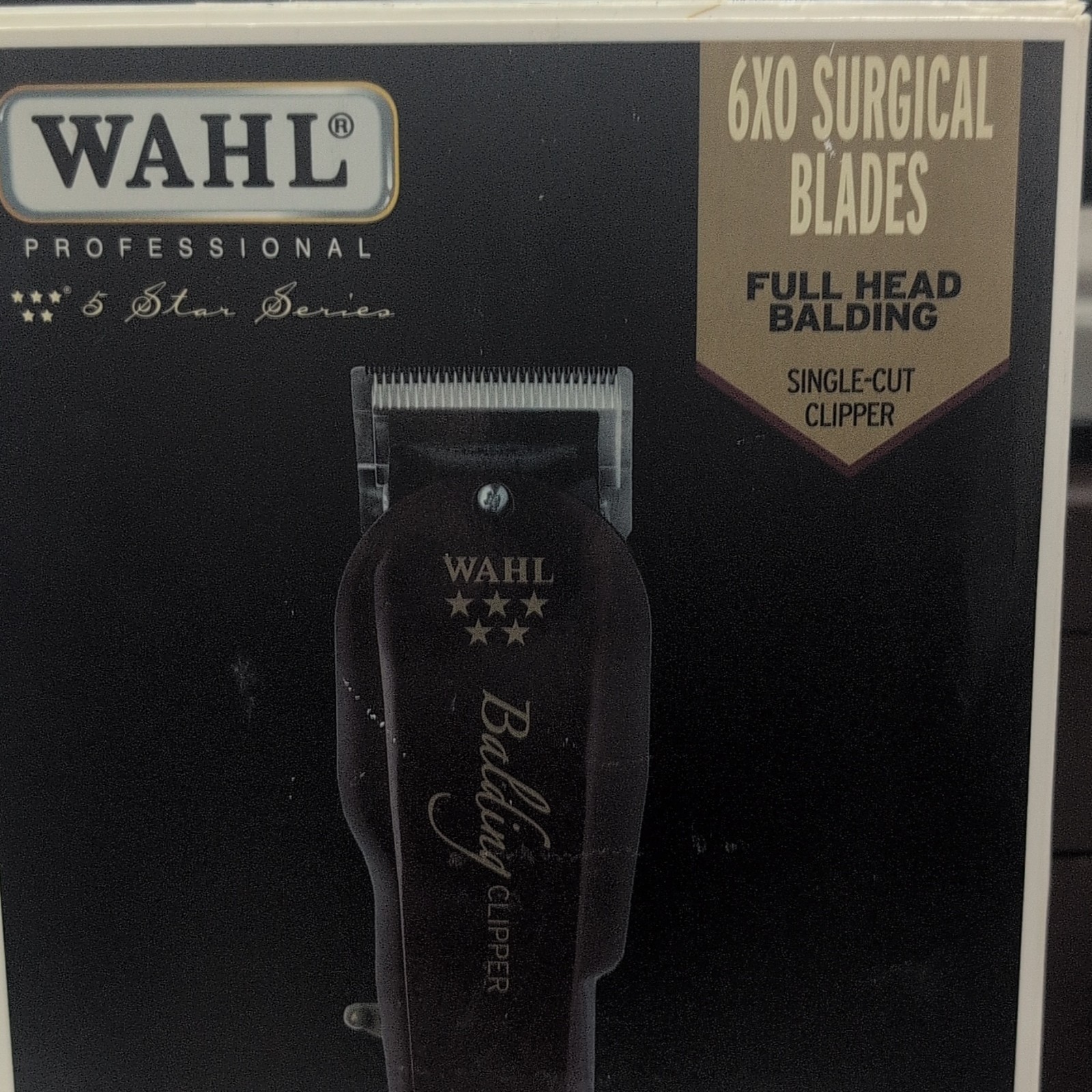 Wahl 5 Star Series Balding Clipper Burgundy Corded Electric Square Blade Head