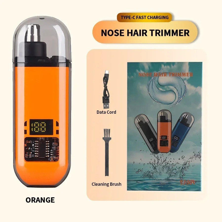 Ear and Nose Hair Trimmer USB Rechargeable Water Resistant Painless Hair Cutter