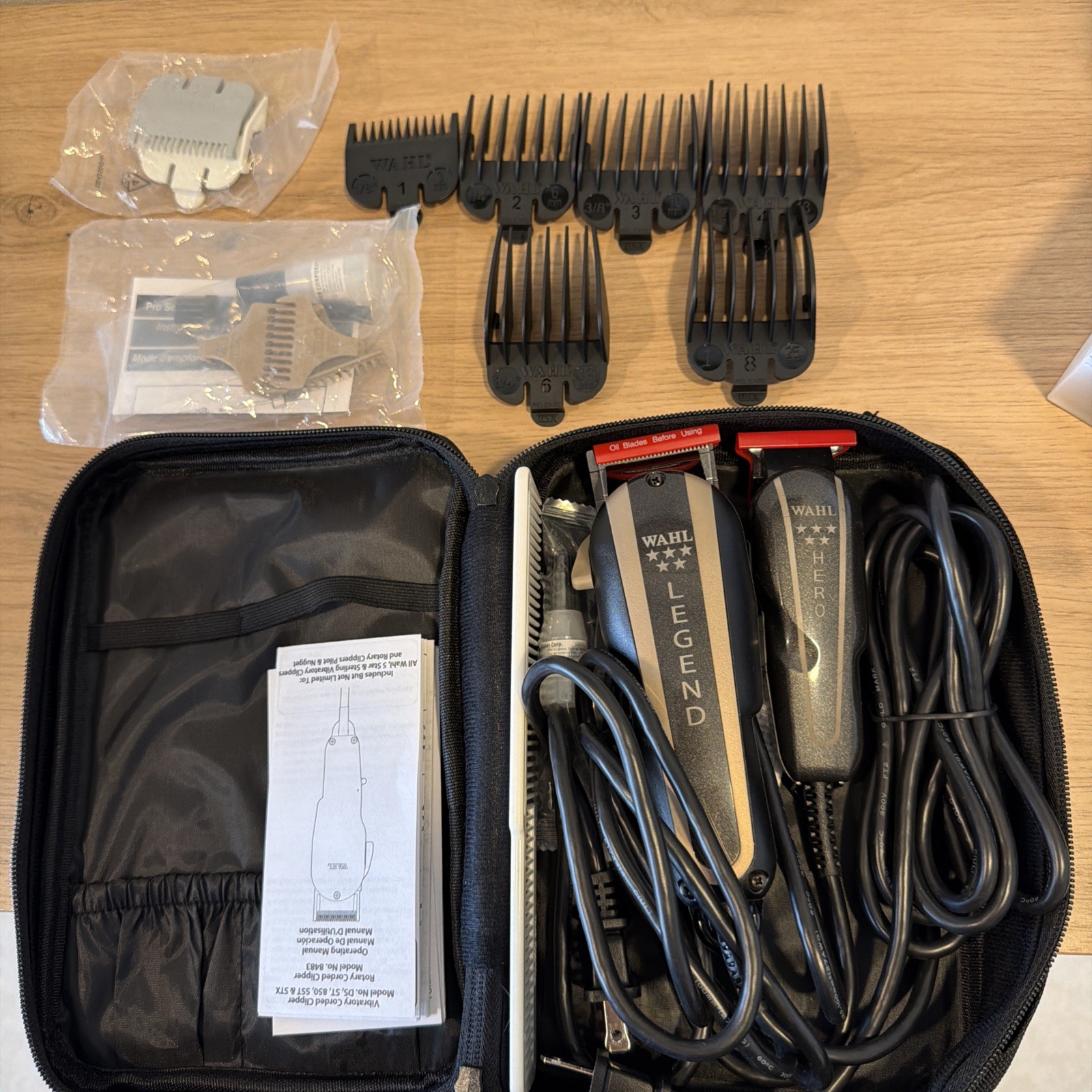 Wahl 8180 5-Star Barber Combo Legend Clipper and Hero Trimmer – Black/Gold
