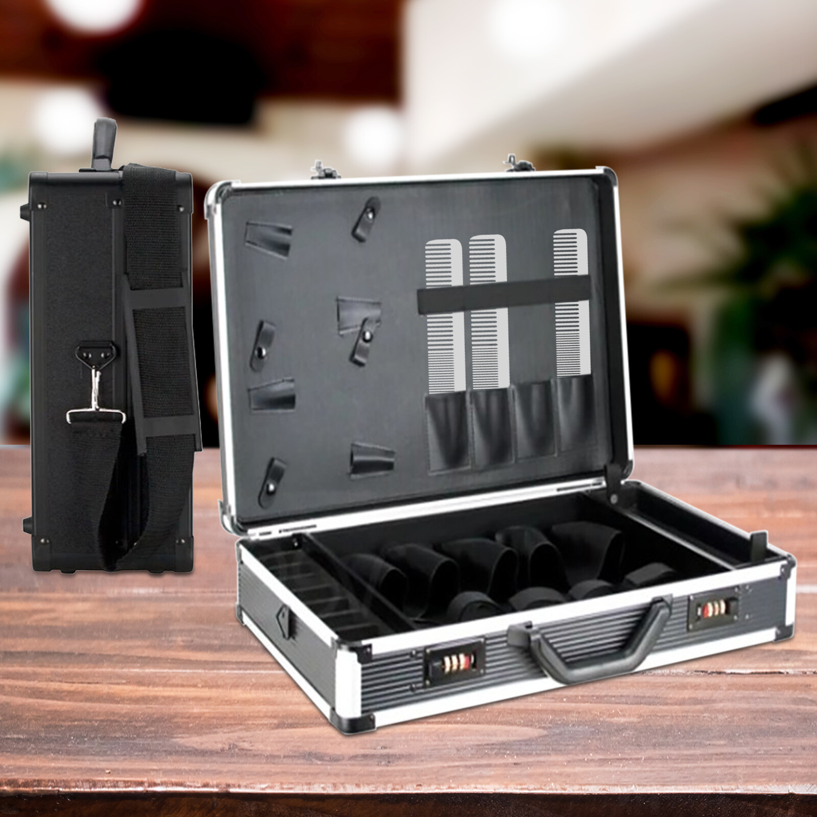 Barber Stylist Suitcase, Carrying Case, For Clippers Trimmers Scissors Tool Box