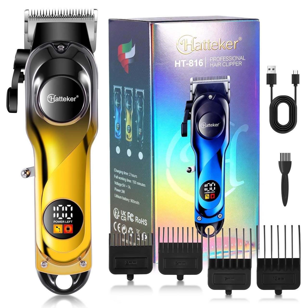 HATTEKER HT-816 Professional Trimmer,HT-816,GOLD