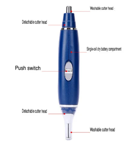 New Portable Elec Nose Ear Eyebrow Beard Mustache Hair Remover Shaver Clipper