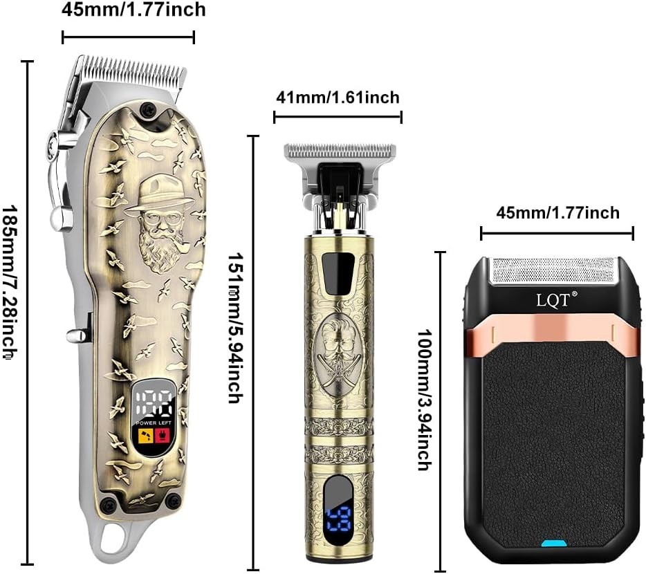 Hair Clippers Set for Men, Hair Clipper Trimmer with LED Display, Professional C