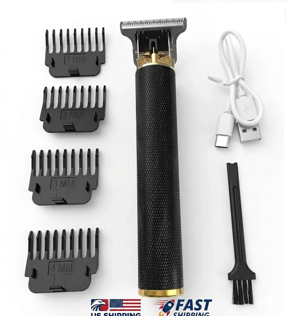 Vintage T9 Barbeador Black Gold Beard Hair Trimmer Cutter Machine
