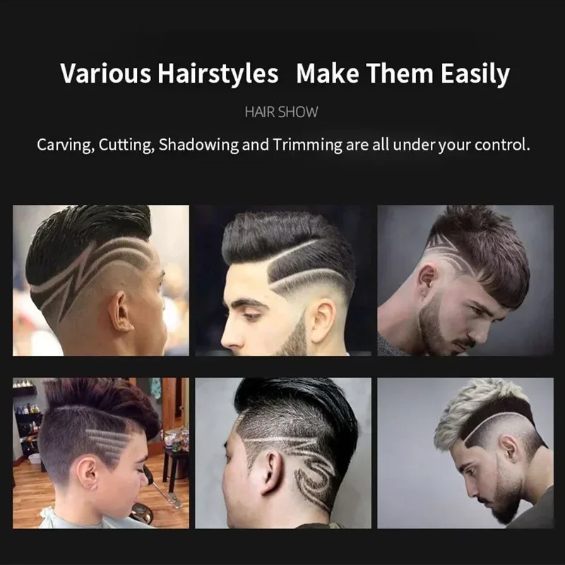 Professional Hair Clippers Trimmer Cutting Beard Cordless Barber Shaving Machine