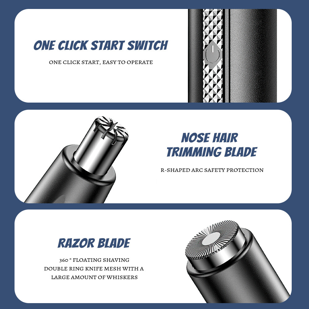Micro Groomsman Battery Personal Trimmer for Hygienic Grooming with Rinseable