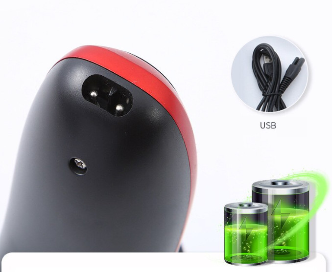 Men’s Razor Rotary Waterproof Electric Shaver Pop-Up Trimmer Wet Dry Cordless