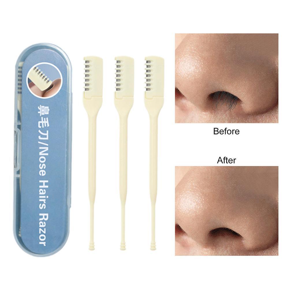Nasal Hair Cutter Washable Double Head with Cleaning Brushes Nose Hair NICE NEW