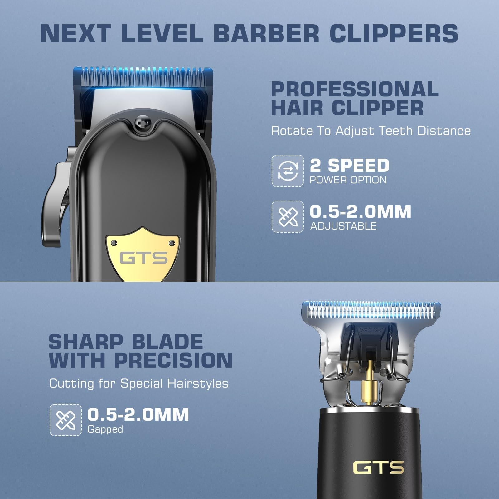Professional Hair Clippers Set for Men – Electric Trimmer & Barber Kit, Gift Box