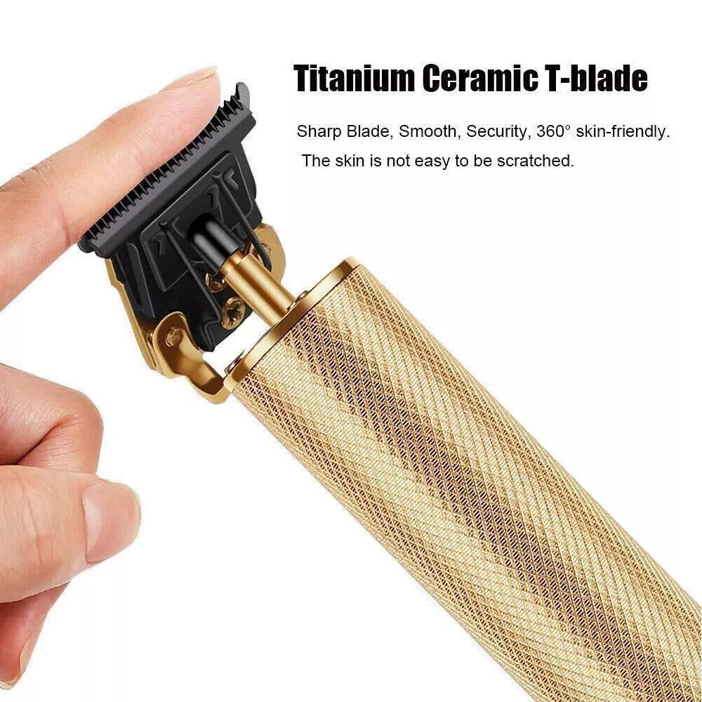 Men Portable Electric Hair Trimmer Cordless Clippers Beard Shaver Cutting LED