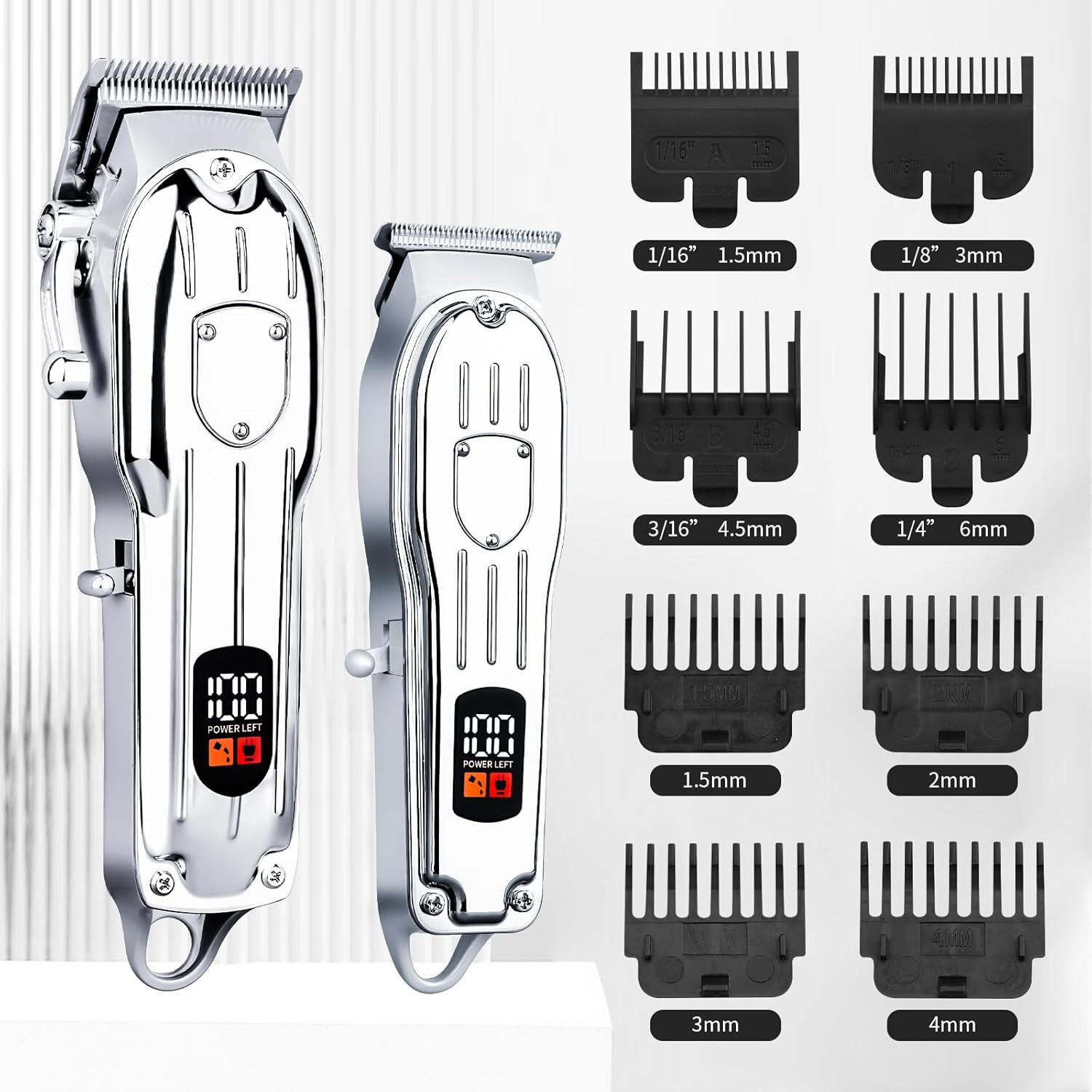 Professional Cordless Hair Clipper for Men Hair Beard Trimmer Quiet Home Barber