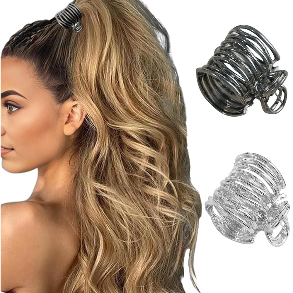 E EMZHOLE 2Pcs Hair Claw Clips – 1.4 Inch Medium Claws for Thick Long…